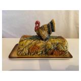 Napcoware Turkey Thanksgiving Butter Dish