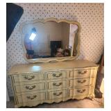 French Provincial Bed Set + Mirror