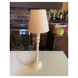 Simple White Pedestal Column Lamp