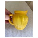 Small Yellow Milkglass Creamer Pitcher
