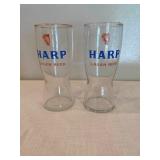 Pair HARP Lager Beer Glasses