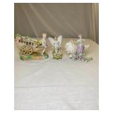 #84 (3) Made in Japan Cupid Angel Bisque Figurines