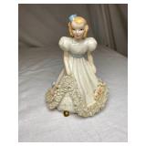 #115 Delicate Lace Porcelain Girl Figurine