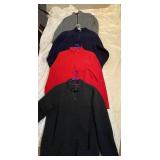 (4) Mens Soft Fleece Half Zip Shirts/Jackets - M/L