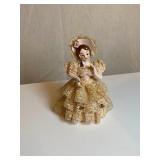 #3 Antique Filagree Lace Porcelain Woman Figurine