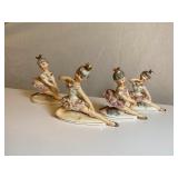 #5 Four Dancing Ballerine Figurines
