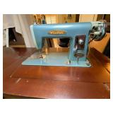 Vintage VICTOR Aqua Sewing Machine & Table