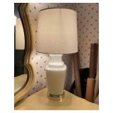 White Glass Table Lamp