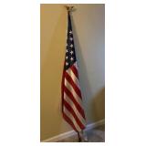 American Flag & New Flag Pole