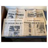 4 St. Louis Newspapers Man on Moon - Nixon