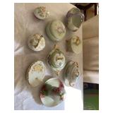 Mixed LOT Lidded Hand-Painted Porcelain Boxes