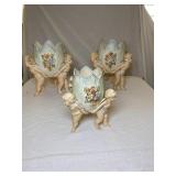 #92 (3) Cherub Arnalt Tulip Vases