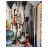 Wall of Garage and Garden Tools