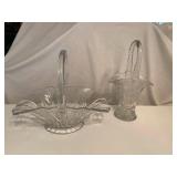2 Glass Baskets