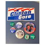 Clinton Gore Carter Political Pins