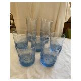 Blue Iris Glass Drinking Glasses