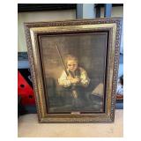 Rembrandt Youth with A Black Hat Framed Print