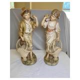 #89 Bisque Porcelain Man/Woman Figurines