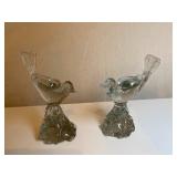 #51 Pr LE Smith? Vintage Glass Birds