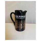#34 100 Pipers Seagrams Bagpipes Pitcher