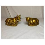 Made in Japan Vintage Gold Donkey & Cow