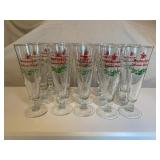 #21 Budweiser 15pc Vintage Beer Pilsner Glasses