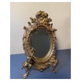 BR1 - Cast Metal Cherubs Vanity Table Mirror
