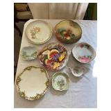 LOT #2 Assorted Hand Painted Porcelain Plates