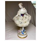 #116 French Porcelain Lace Woman Figurine