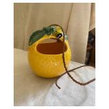 5" Enesco Vintage Orange Planter