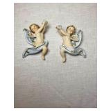 #107 (2) Lefton 1955 Angel Wall Hangings