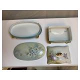 #42 Three Piece Porcelain Trinket Boxes
