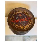 #10 Ambrose & Co Wine Decorative Wine Barrel