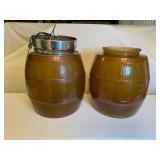 #23 Pair Beer Barrel Wall Scones Shades