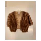 Vintage Autumn Haze Short Mink Cape