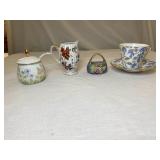 #81 4pc Hand Painted Porcelain Pieces