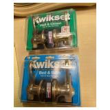 (2)  Quikset Door Knobs Brass