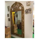 HUGE Wall Size Gold Arched Mirror