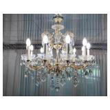 Stunning Vintage 30" Crystal Prisms Chandelier