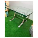MCM Chrome & Glass End Table