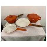 CAPCO Mid Century Orange 4pc Cookware Set
