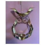 Hanging Brass Owl Candle Holder