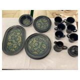 Navy/Green Noritake Primastone MCM Dish Set