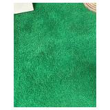 Vintage MCM Kelly Green Shag Carpet Roll - UNUSED!