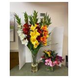(2) Bright Floral Arrangements Bouquets