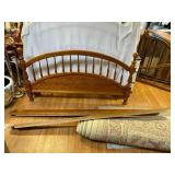 Full Queen Spindle Headboard Footboard Set