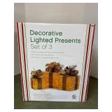 3pc Christmas Outdoor Light-Up Gifts Display