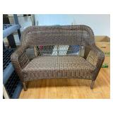 Brown Wicker Outside Patio Couch