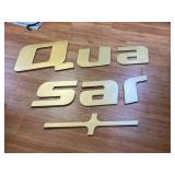Vintage Quasar Plastic Store Promo Letters