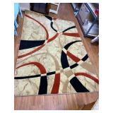 #3 Orange/Black/Tan Plus Area Rug - 5 x 7